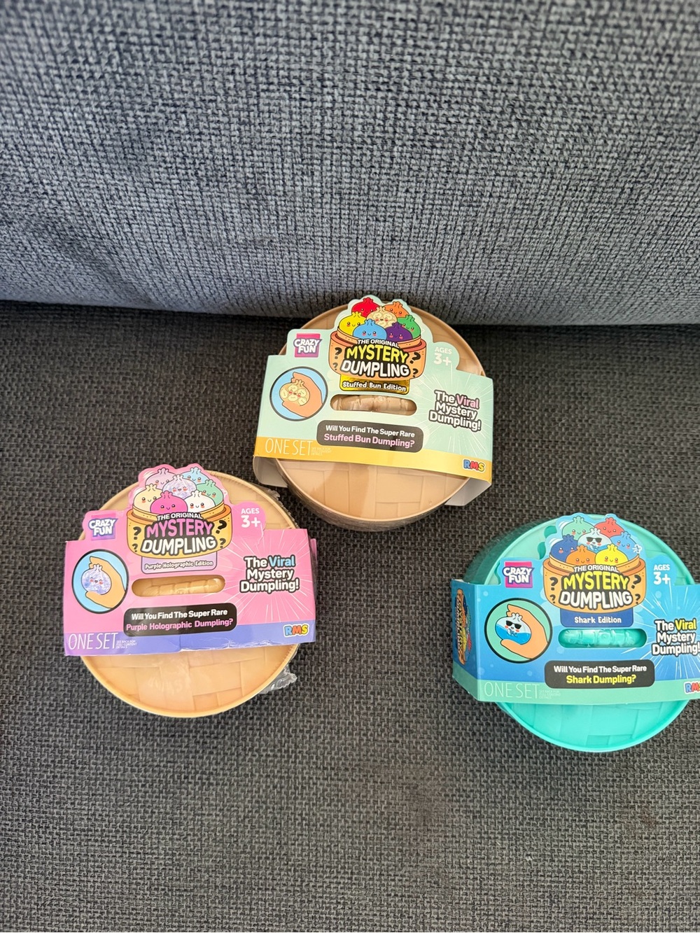 Mystery Dumpling Bundle of 3 Shark Holographic & Stuffed Bun